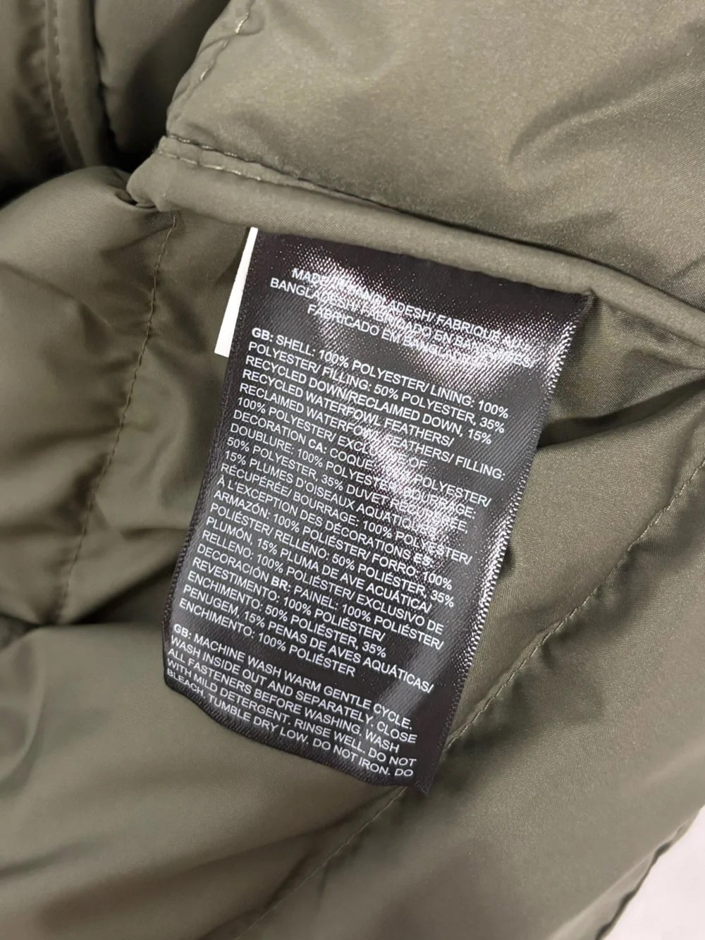 NEW The North Face Men’s XXL Taupe Green Aconcagua 3 Hoodie Down Puffer Jacket